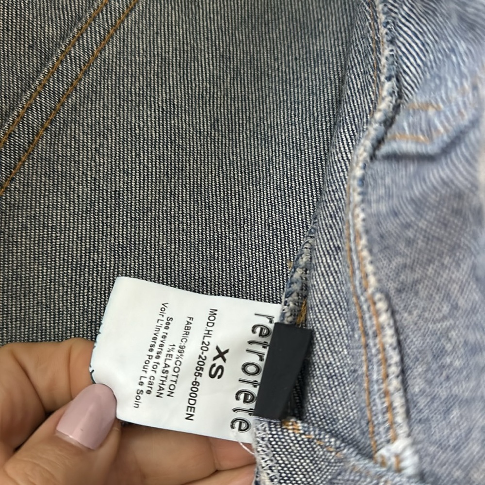 SOLD!!!NEW RETROFETE denim jeans jacket XS $595 - Picture 3 of 7